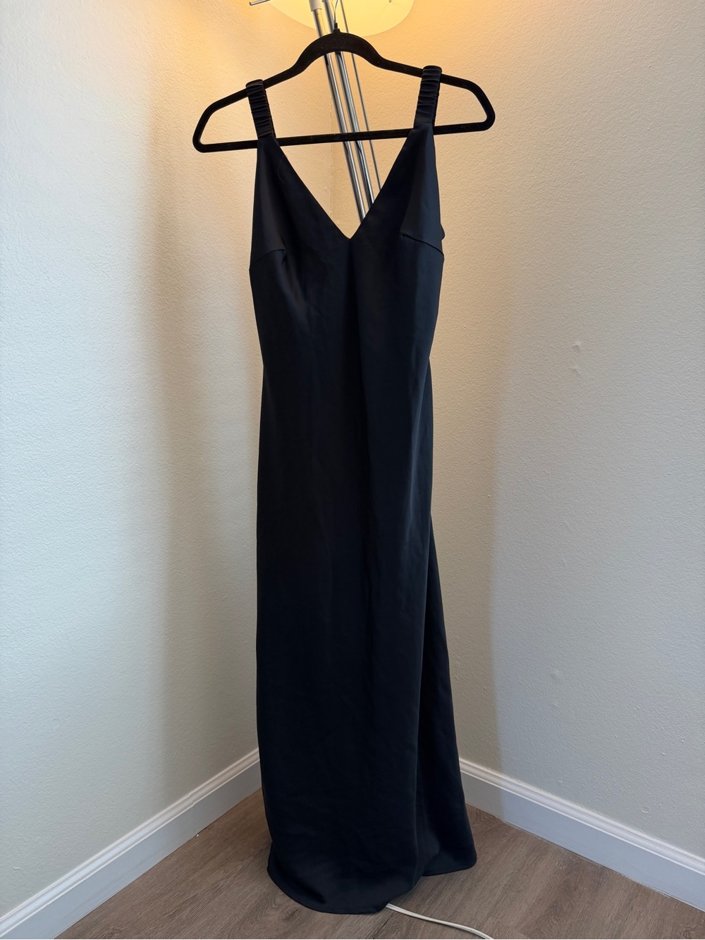a new day Black V-Neck Maxi Dress with Structured Straps